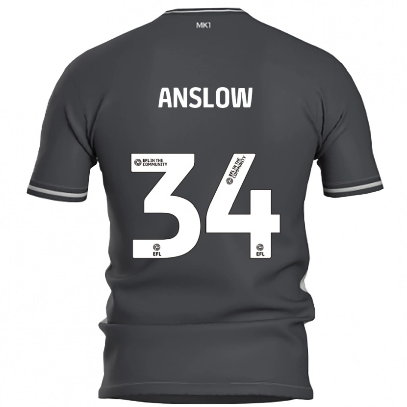 Danxen Kvinder Lauren Anslow #34 Grå Sølv Udebane Spillertrøjer 2025/26 Trøje T-Shirt
