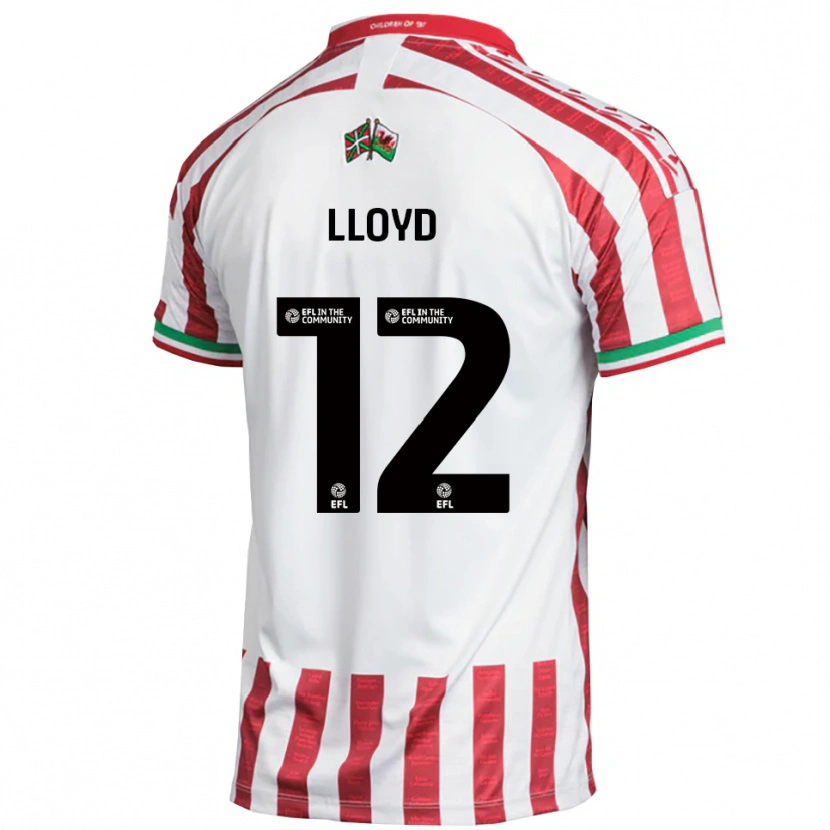 Danxen Kvinder Tomos Lloyd #12 Rød Hvid Udebane Spillertrøjer 2025/26 Trøje T-Shirt