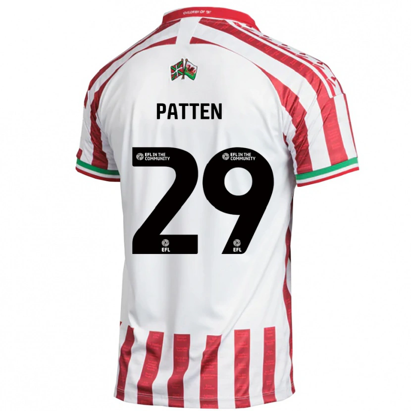 Danxen Kvinder Keenan Patten #29 Rød Hvid Udebane Spillertrøjer 2025/26 Trøje T-Shirt