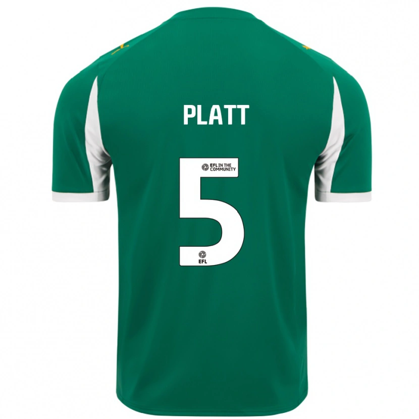Danxen Kvinder Matty Platt #5 Grøn Hvid Udebane Spillertrøjer 2025/26 Trøje T-Shirt