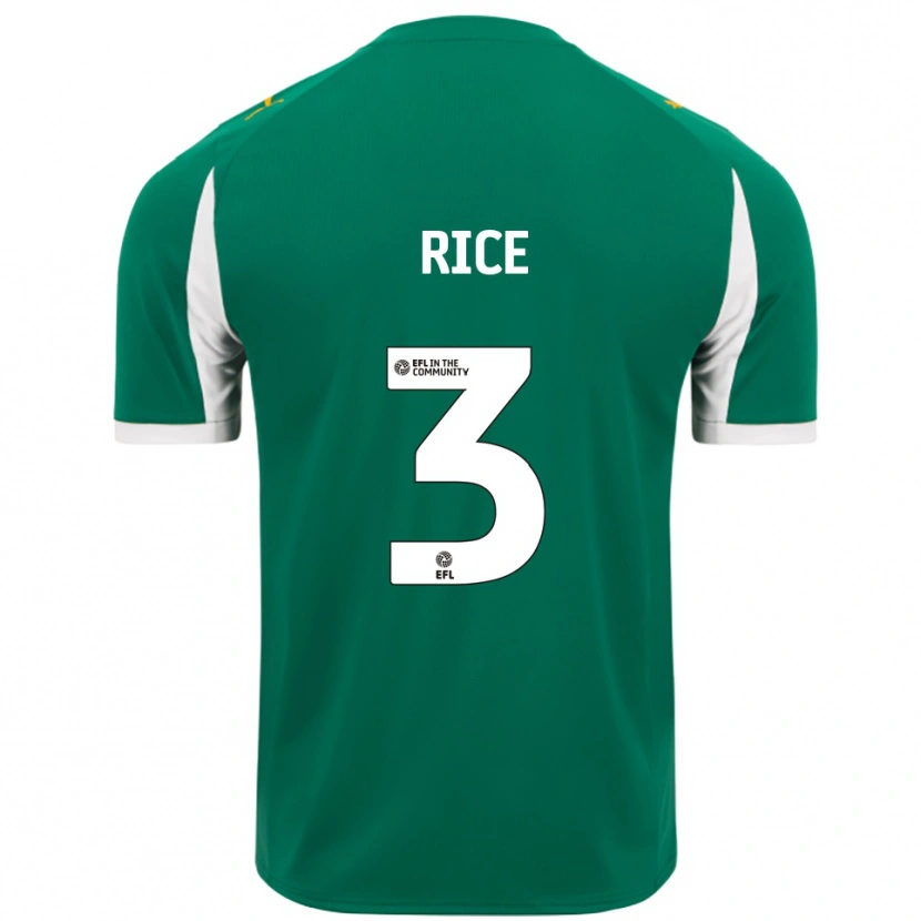 Danxen Kvinder Alfie Rice #3 Grøn Hvid Udebane Spillertrøjer 2025/26 Trøje T-Shirt