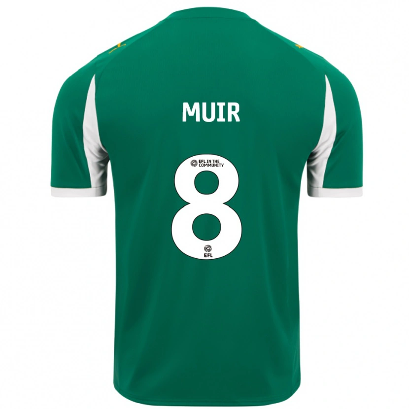 Danxen Kvinder Kameron Muir #8 Grøn Hvid Udebane Spillertrøjer 2025/26 Trøje T-Shirt