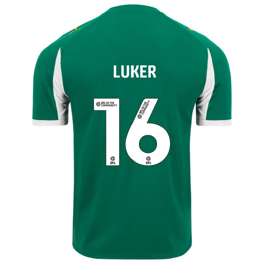 Danxen Kvinder Jayden Luker #16 Grøn Hvid Udebane Spillertrøjer 2025/26 Trøje T-Shirt