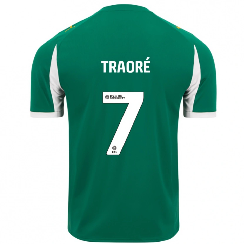 Danxen Kvinder Maï Traoré #7 Grøn Hvid Udebane Spillertrøjer 2025/26 Trøje T-Shirt