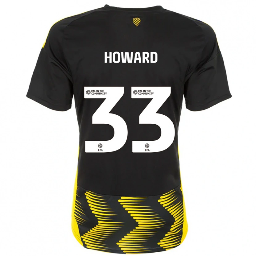 Danxen Kvinder Mark Howard #33 Sort Gul Udebane Spillertrøjer 2025/26 Trøje T-Shirt