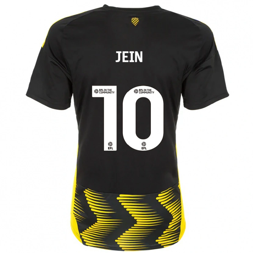Danxen Kvinder Shaunna Jein #10 Sort Gul Udebane Spillertrøjer 2025/26 Trøje T-Shirt