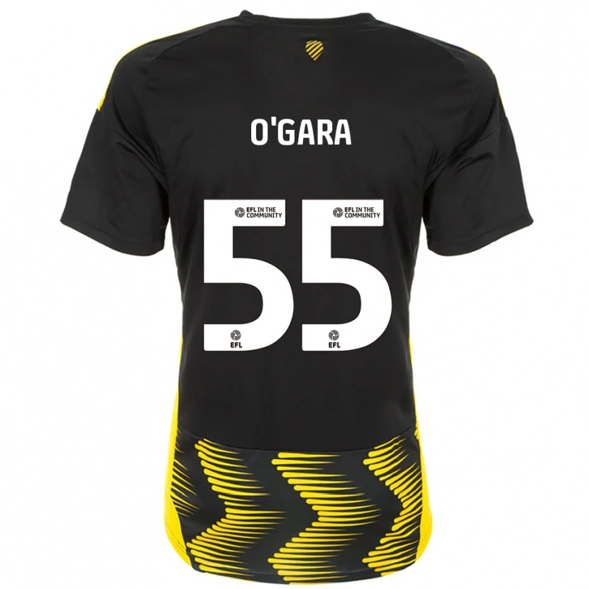 Danxen Kvinder Harry O'gara #55 Sort Gul Udebane Spillertrøjer 2025/26 Trøje T-Shirt