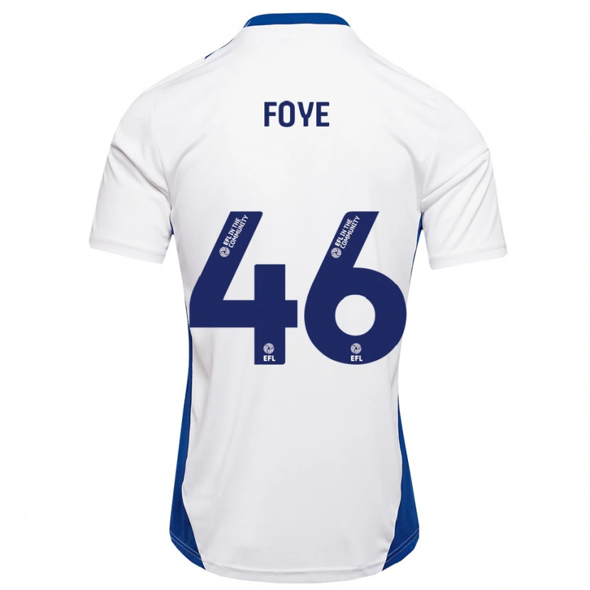 Danxen Kvinder Owen Foye #46 Hvid Blå Udebane Spillertrøjer 2025/26 Trøje T-Shirt