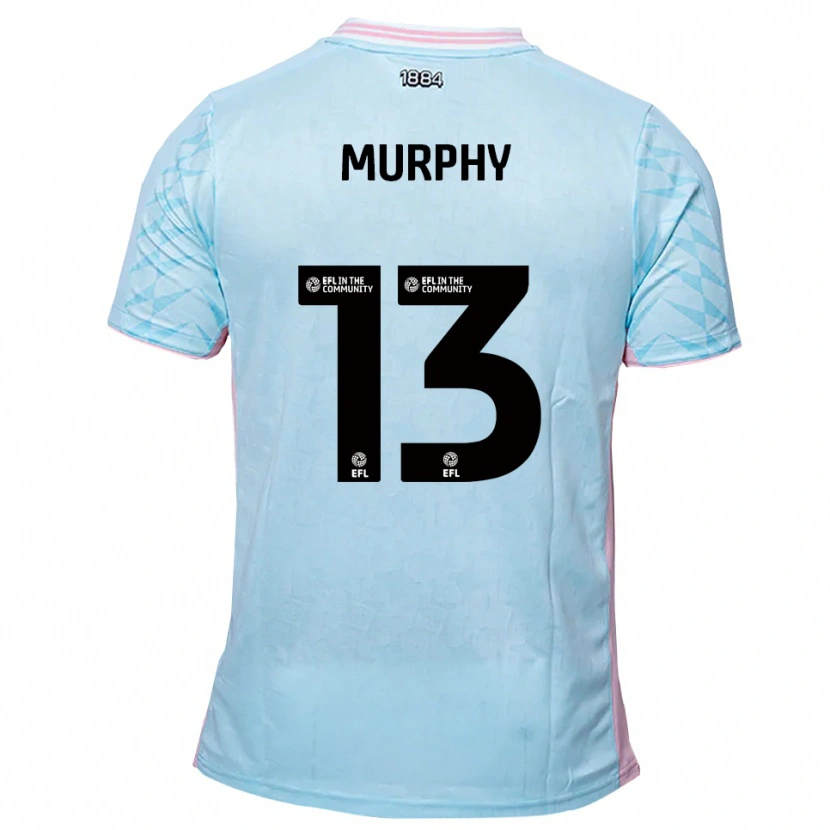 Danxen Kvinder Joe Murphy #13 Lyseblå Pink Udebane Spillertrøjer 2025/26 Trøje T-Shirt