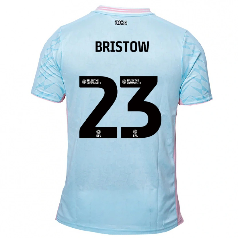 Danxen Kvinder Ethan Bristow #23 Lyseblå Pink Udebane Spillertrøjer 2025/26 Trøje T-Shirt