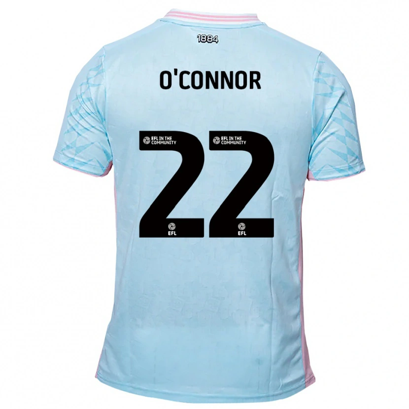 Danxen Kvinder Lee O'connor #22 Lyseblå Pink Udebane Spillertrøjer 2025/26 Trøje T-Shirt