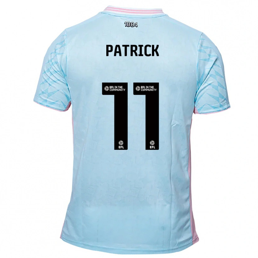 Danxen Kvinder Omari Patrick #11 Lyseblå Pink Udebane Spillertrøjer 2025/26 Trøje T-Shirt