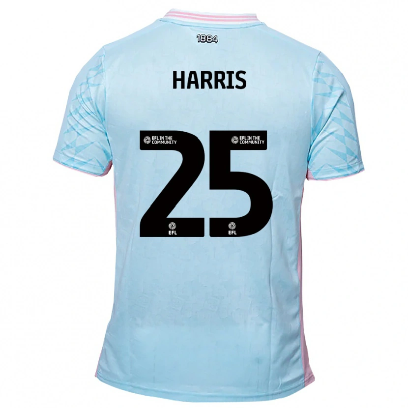 Danxen Kvinder Taylan Harris #25 Lyseblå Pink Udebane Spillertrøjer 2025/26 Trøje T-Shirt