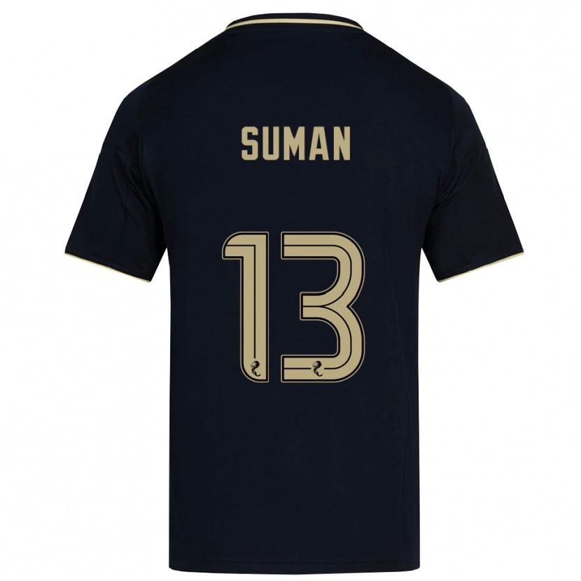 Danxen Kvinder Nick Suman #13 Marineblå Guld Udebane Spillertrøjer 2025/26 Trøje T-Shirt