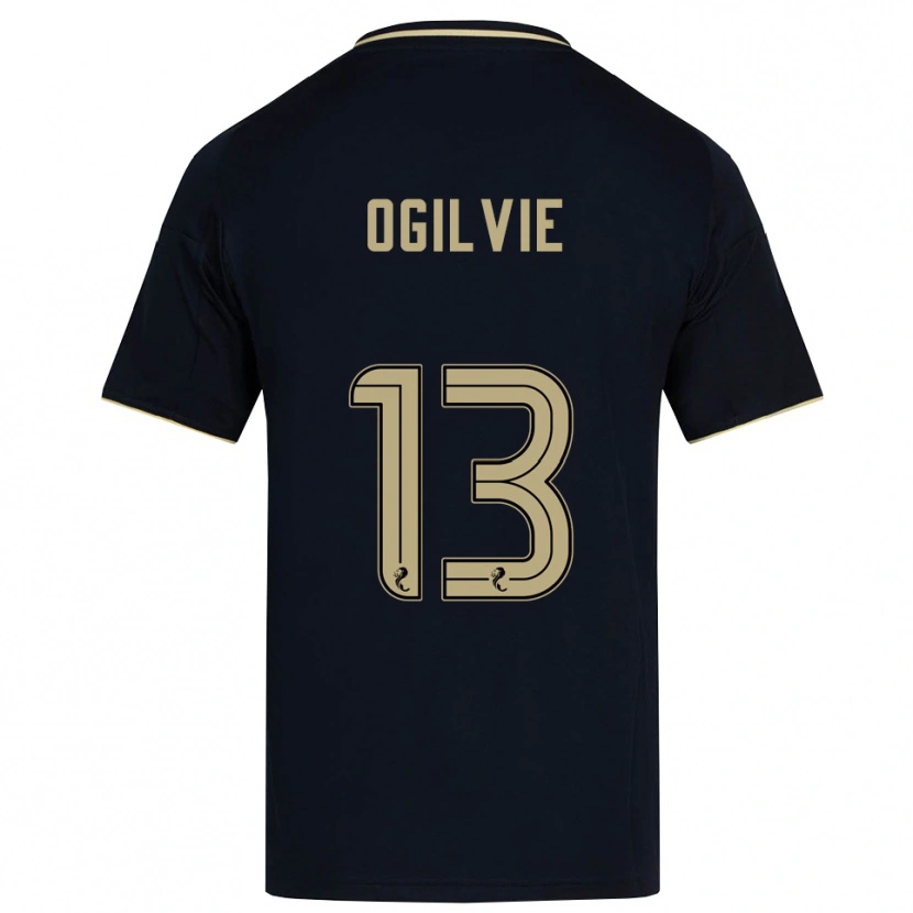 Danxen Kvinder Francesca Ogilvie #13 Marineblå Guld Udebane Spillertrøjer 2025/26 Trøje T-Shirt