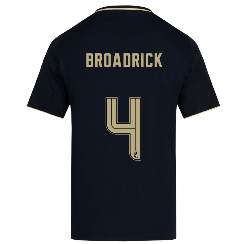 Danxen Kvinder Jessica Broadrick #4 Marineblå Guld Udebane Spillertrøjer 2025/26 Trøje T-Shirt