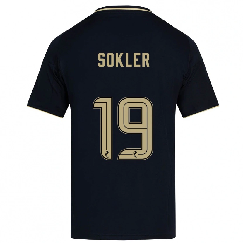 Danxen Kvinder Ester Sokler #19 Marineblå Guld Udebane Spillertrøjer 2025/26 Trøje T-Shirt