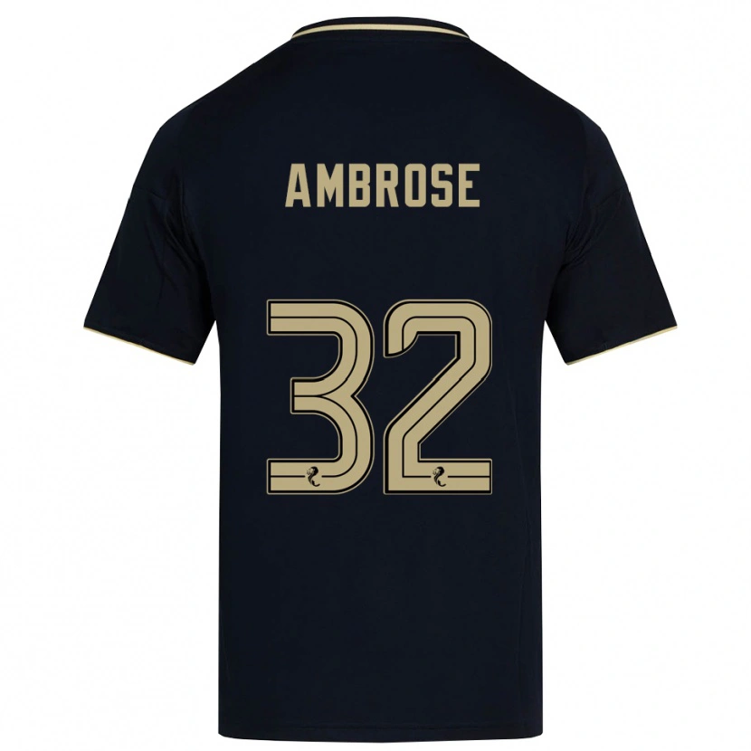 Danxen Kvinder Peter Ambrose #32 Marineblå Guld Udebane Spillertrøjer 2025/26 Trøje T-Shirt