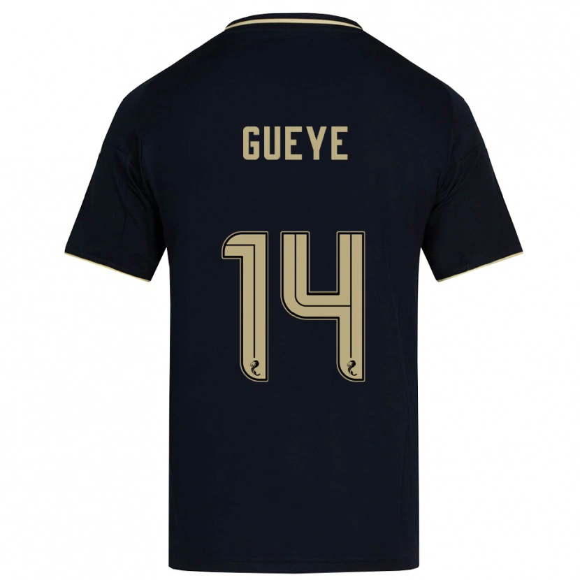 Danxen Kvinder Pape Habib Gueye #14 Marineblå Guld Udebane Spillertrøjer 2025/26 Trøje T-Shirt