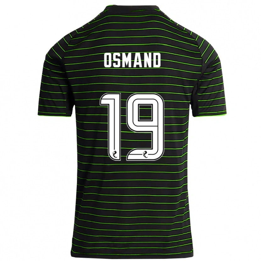 Danxen Kvinder Callum Osmand #19 Sort Grøn Udebane Spillertrøjer 2025/26 Trøje T-Shirt