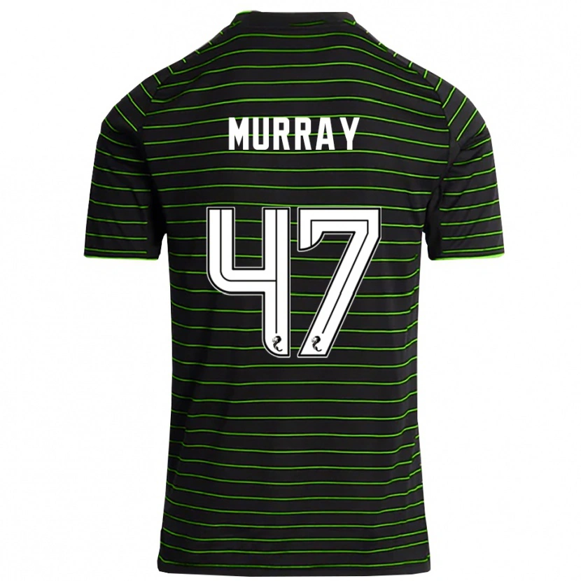 Danxen Kvinder Dane Murray #47 Sort Grøn Udebane Spillertrøjer 2025/26 Trøje T-Shirt