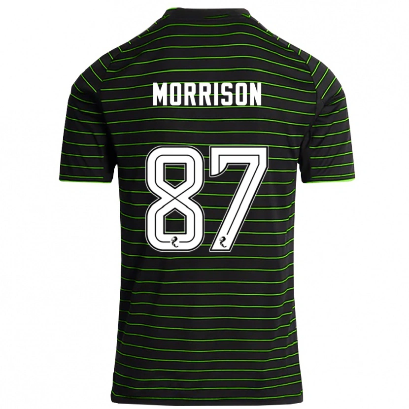 Danxen Kvinder Joe Morrison #87 Sort Grøn Udebane Spillertrøjer 2025/26 Trøje T-Shirt