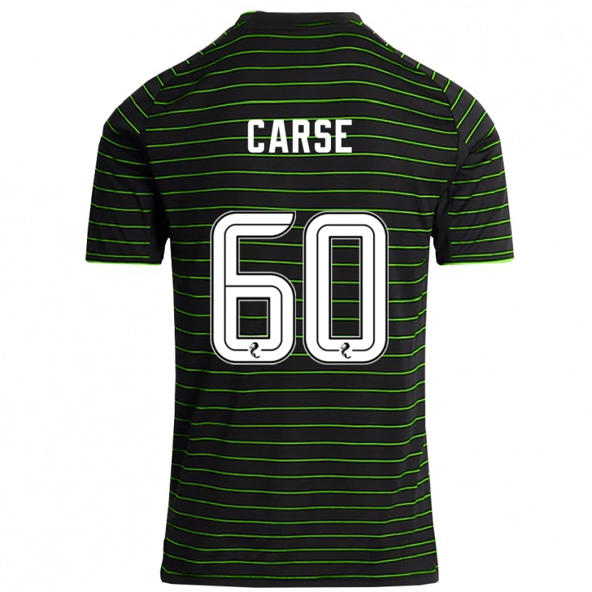 Danxen Kvinder Mackenzie Carse #60 Sort Grøn Udebane Spillertrøjer 2025/26 Trøje T-Shirt