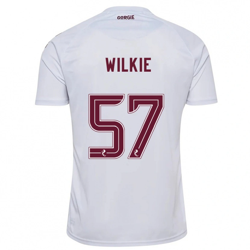 Danxen Kvinder Coupar Wilkie #57 Hvid Burgunder Udebane Spillertrøjer 2025/26 Trøje T-Shirt