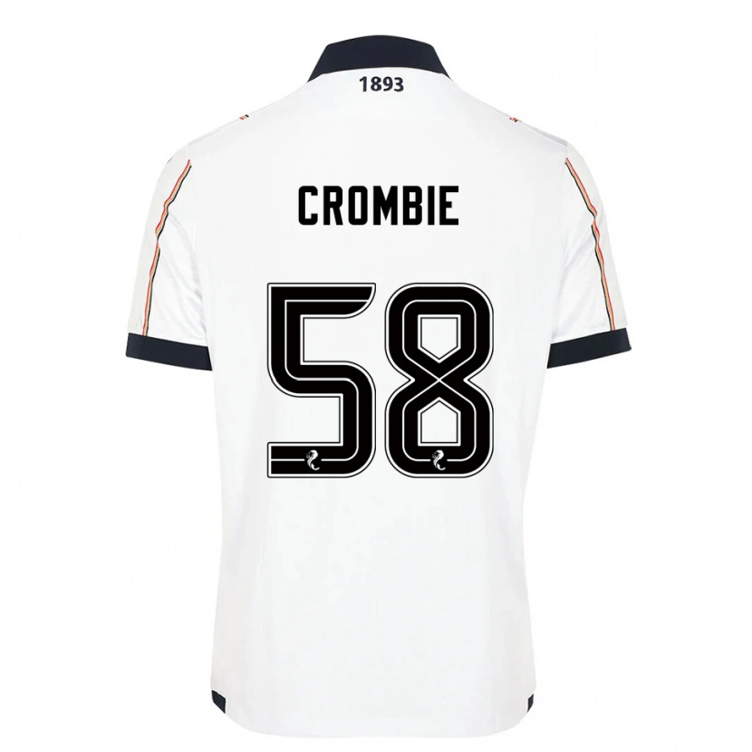 Danxen Kvinder Ethan Crombie #58 Hvid Marineblå Rød Udebane Spillertrøjer 2025/26 Trøje T-Shirt