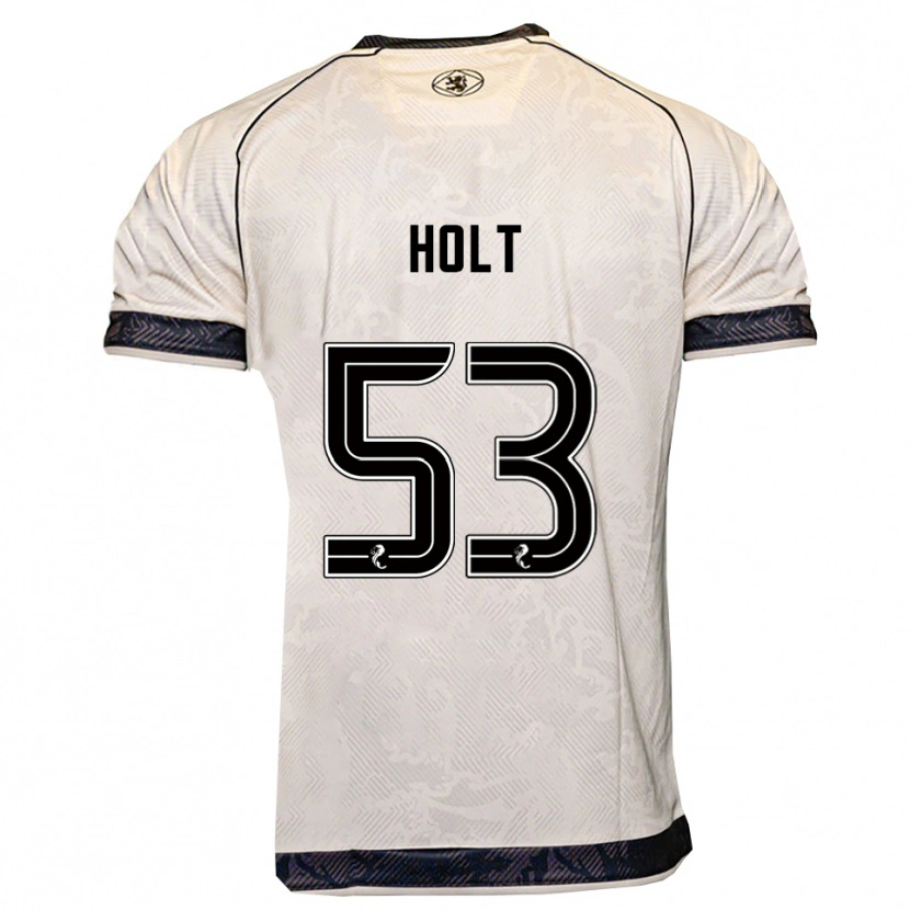 Danxen Kvinder Josh Holt #53 Hvid Sort Udebane Spillertrøjer 2025/26 Trøje T-Shirt