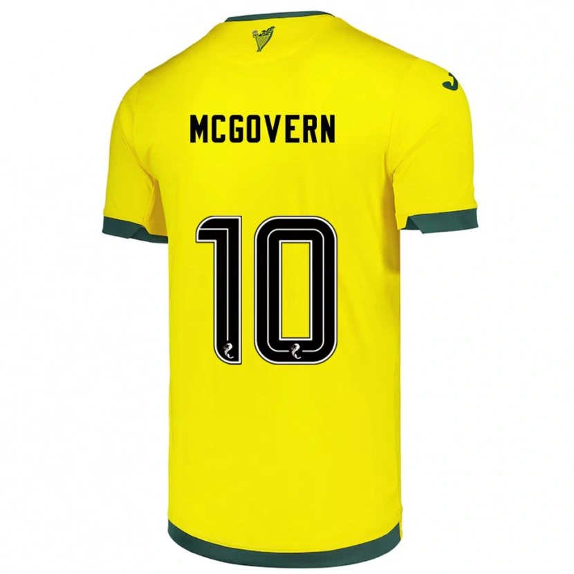 Danxen Kvinder Kathleen Mcgovern #10 Gul Grøn Udebane Spillertrøjer 2025/26 Trøje T-Shirt