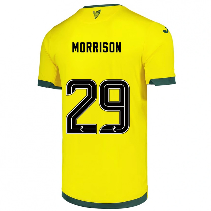 Danxen Kvinder Kirsty Morrison #29 Gul Grøn Udebane Spillertrøjer 2025/26 Trøje T-Shirt