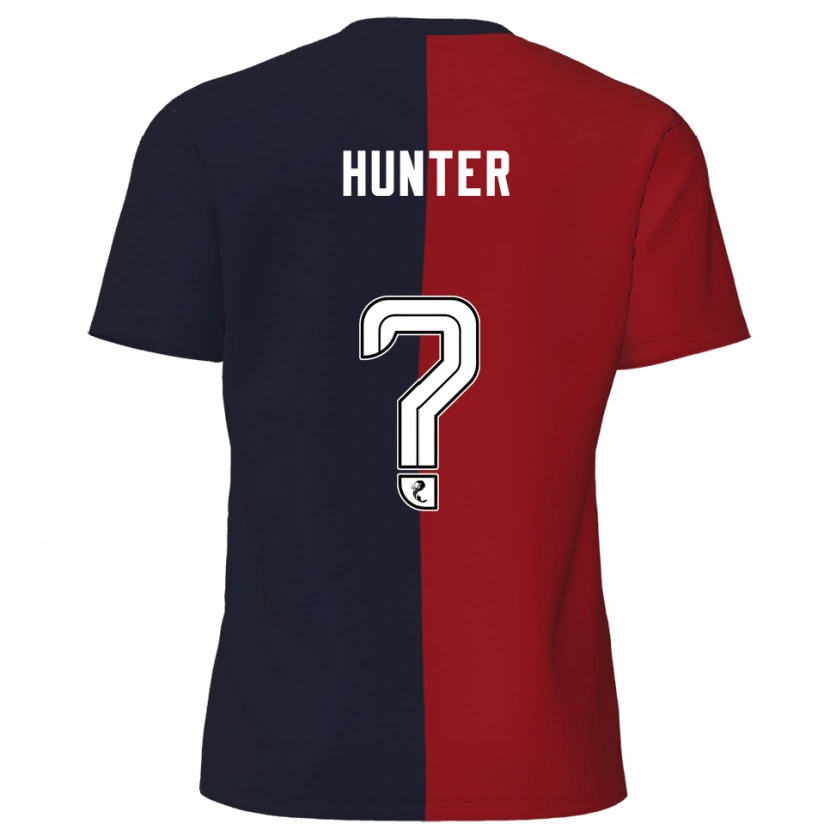 Danxen Kvinder Morgan Hunter #0 Rød Marineblå Udebane Spillertrøjer 2025/26 Trøje T-Shirt