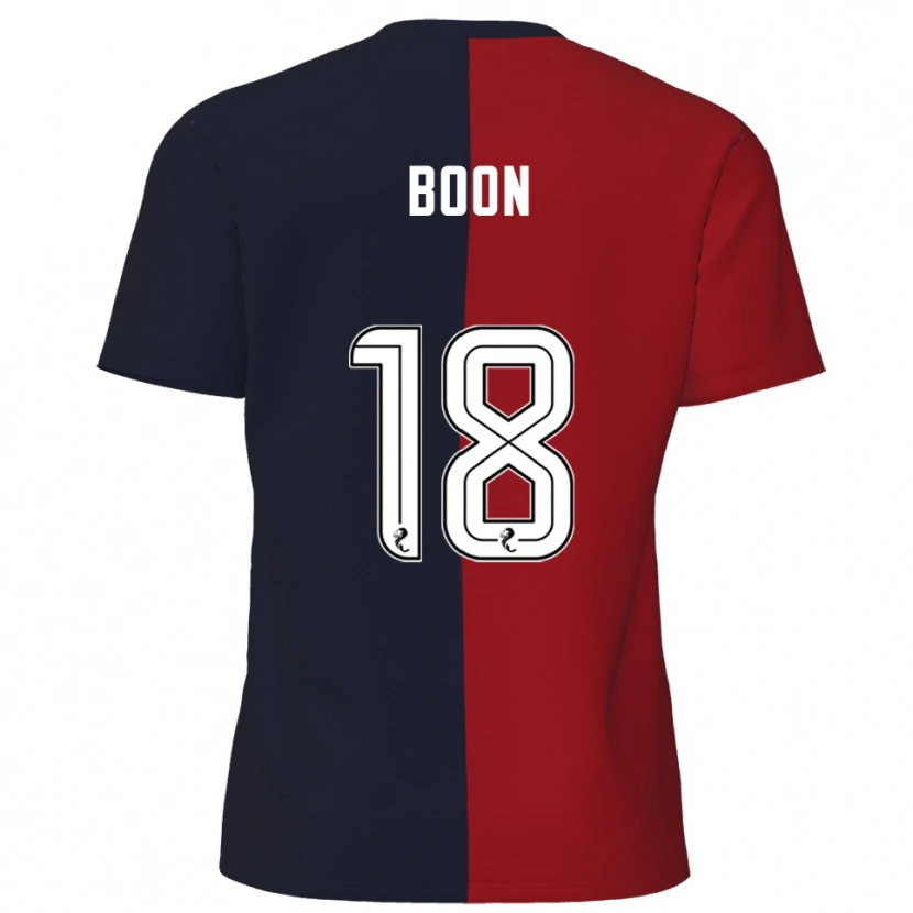 Danxen Kvinder Aiden Boon #18 Rød Marineblå Udebane Spillertrøjer 2025/26 Trøje T-Shirt