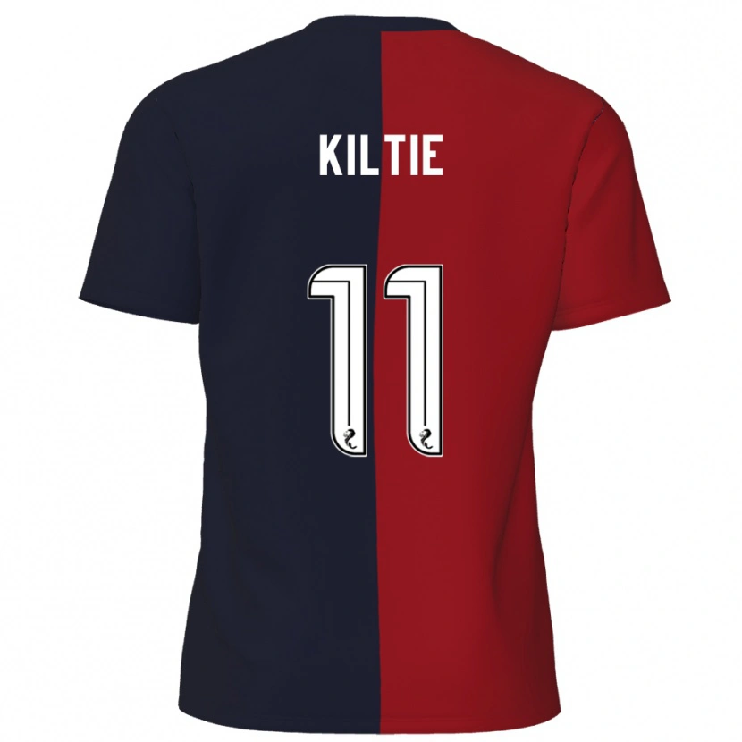 Danxen Kvinder Greg Kiltie #11 Rød Marineblå Udebane Spillertrøjer 2025/26 Trøje T-Shirt
