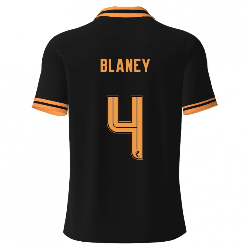 Danxen Kvinder Shane Blaney #4 Sort Gul Udebane Spillertrøjer 2025/26 Trøje T-Shirt