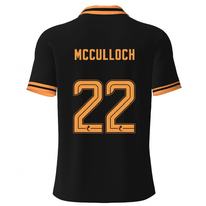 Danxen Kvinder Seren Mcculloch #22 Sort Gul Udebane Spillertrøjer 2025/26 Trøje T-Shirt