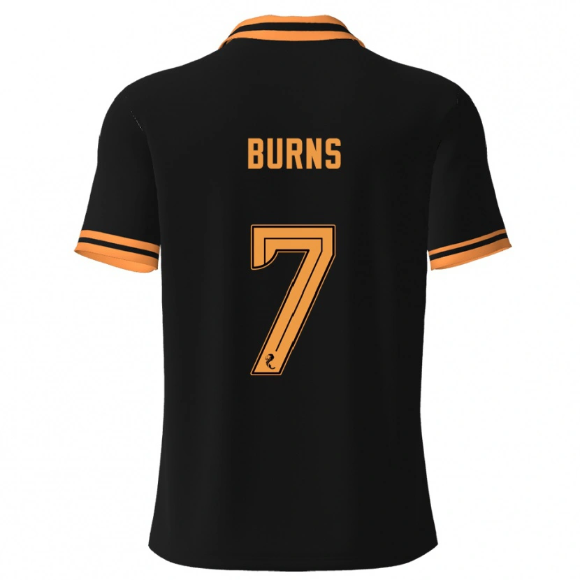 Danxen Kvinder Erin Burns #7 Sort Gul Udebane Spillertrøjer 2025/26 Trøje T-Shirt