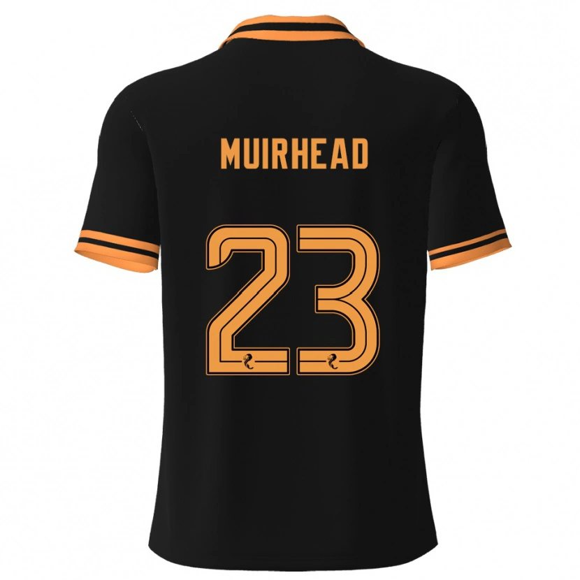 Danxen Kvinder Robbie Muirhead #23 Sort Gul Udebane Spillertrøjer 2025/26 Trøje T-Shirt