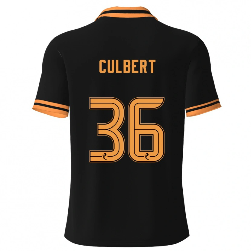 Danxen Kvinder Sam Culbert #36 Sort Gul Udebane Spillertrøjer 2025/26 Trøje T-Shirt