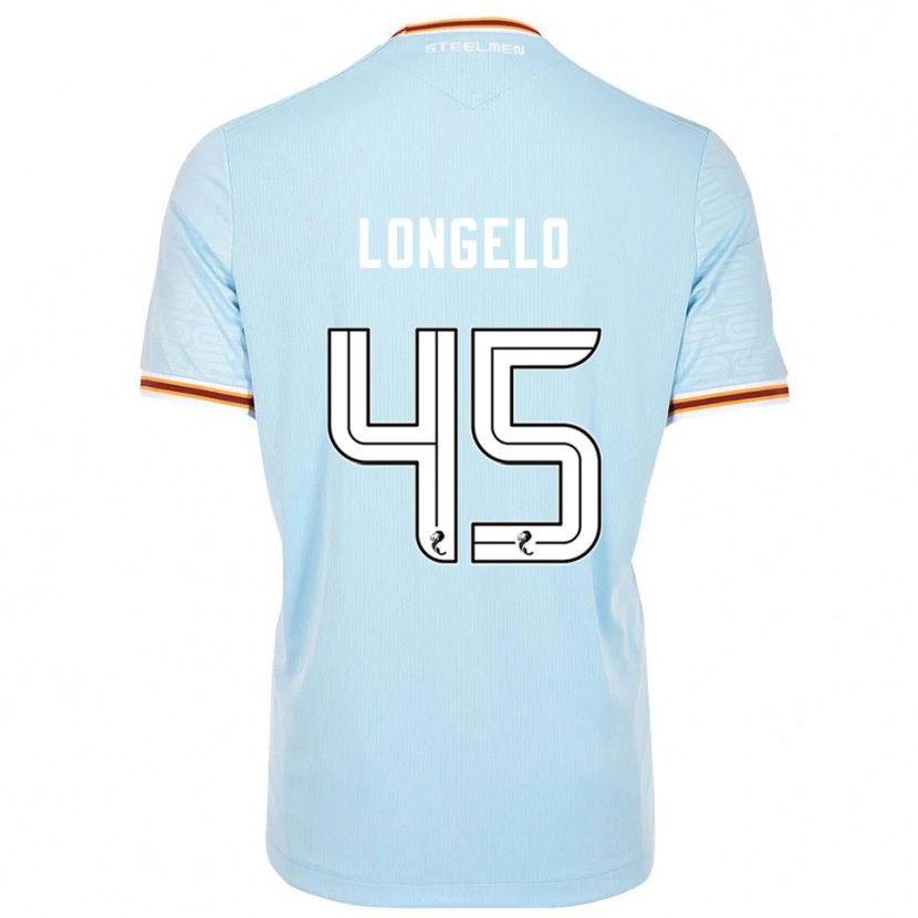 Danxen Kvinder Emmanuel Longelo #45 Lyseblå Udebane Spillertrøjer 2025/26 Trøje T-Shirt