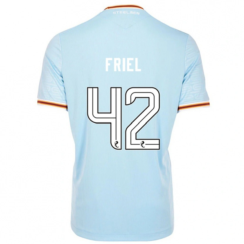 Danxen Kvinder Jon-Joe Friel #42 Lyseblå Udebane Spillertrøjer 2025/26 Trøje T-Shirt