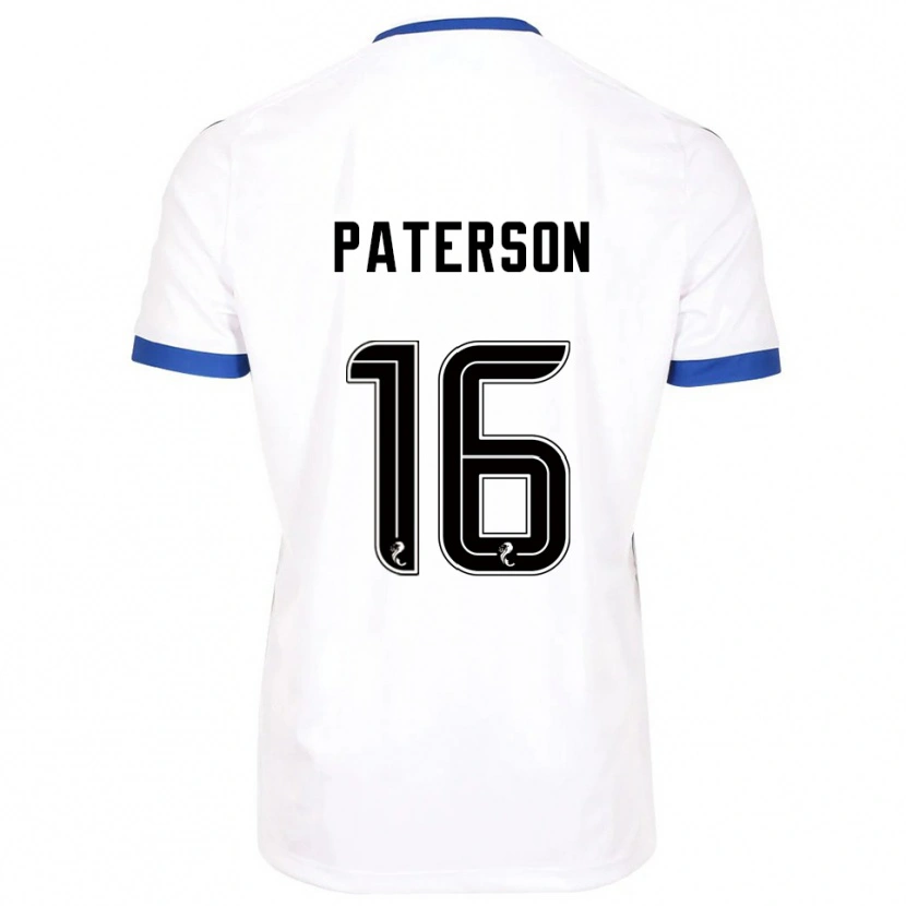 Danxen Kvinder Megan Paterson #16 Hvid Blå Udebane Spillertrøjer 2025/26 Trøje T-Shirt