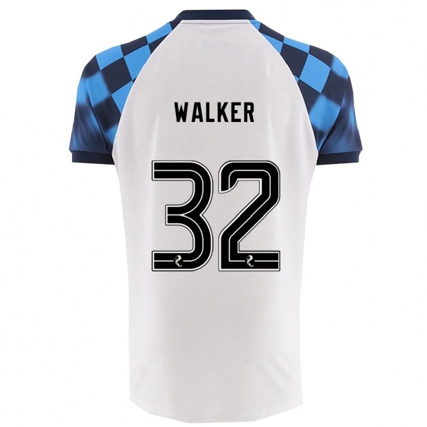Danxen Kvinder Rhys Walker #32 Hvid Lyseblå Udebane Spillertrøjer 2025/26 Trøje T-Shirt