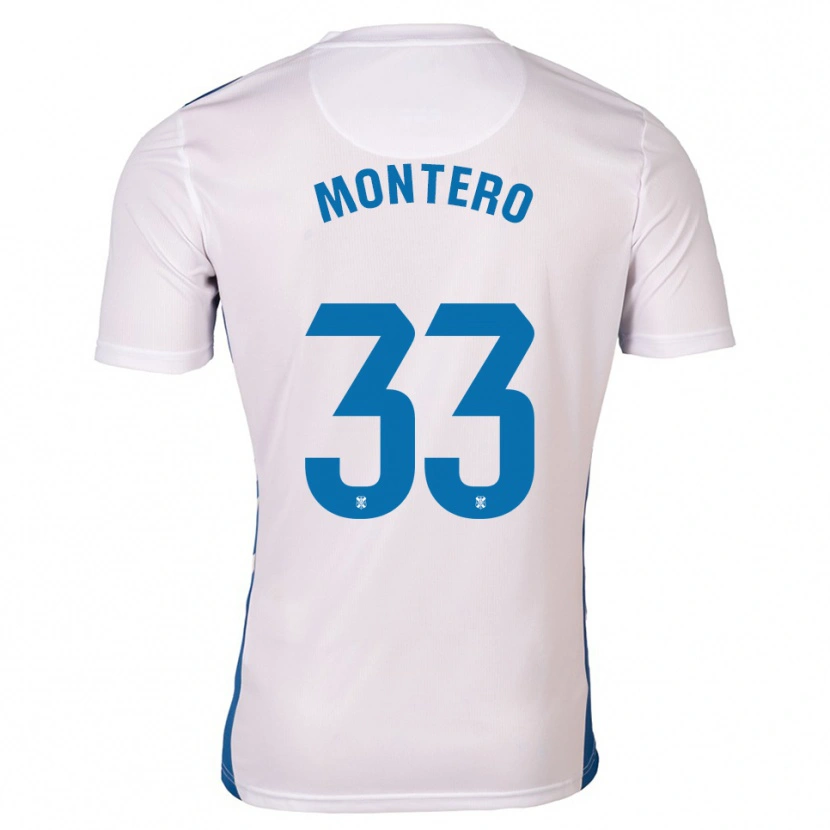 Danxen Børn Manuel Montero #33 Hvid Blå Hjemmebane Spillertrøjer 2025/26 Trøje T-Shirt