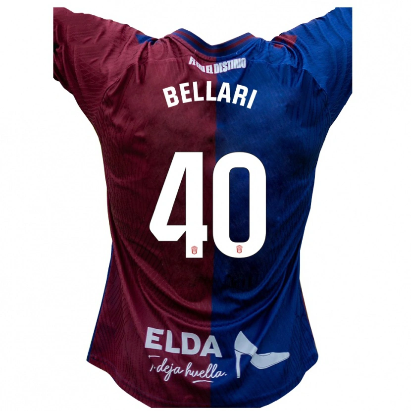 Danxen Børn Hamza Bellari #40 Blå Rød Hjemmebane Spillertrøjer 2025/26 Trøje T-Shirt