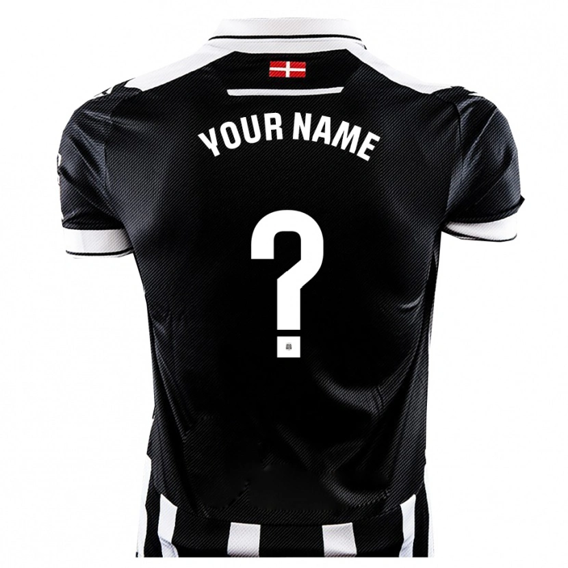 Danxen Børn Dit Navn #0 Sort Hvid Hjemmebane Spillertrøjer 2025/26 Trøje T-Shirt