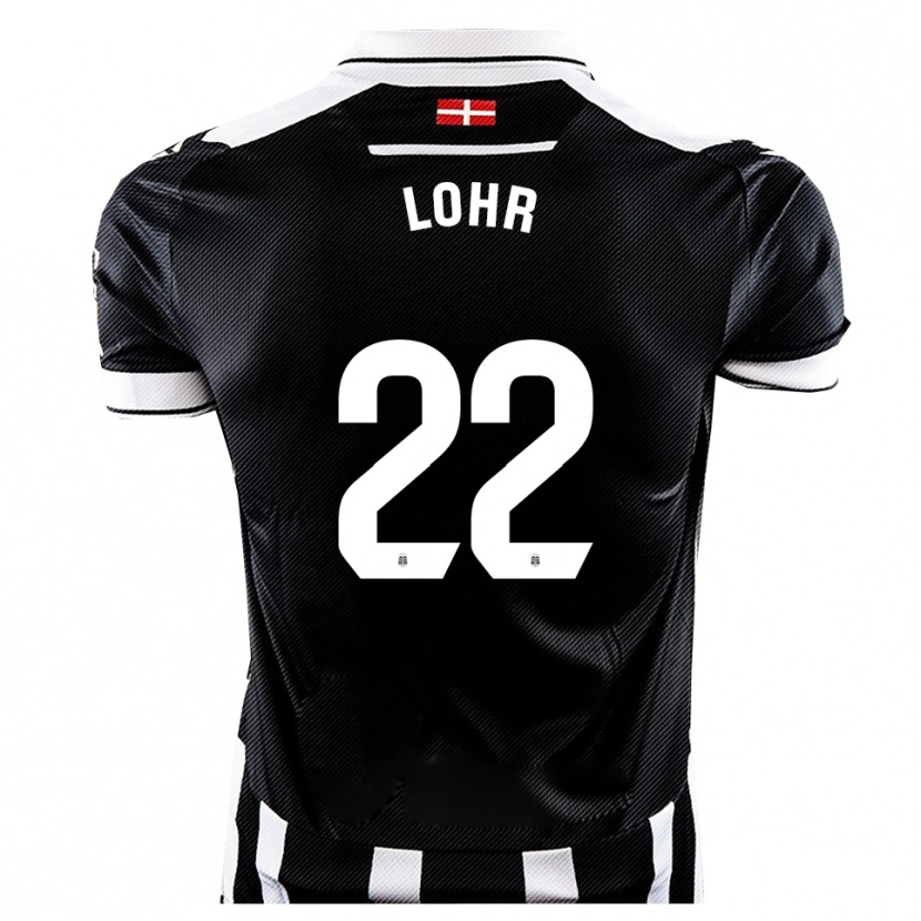 Danxen Børn Luca Lohr #22 Sort Hvid Hjemmebane Spillertrøjer 2025/26 Trøje T-Shirt