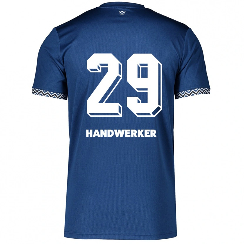 Danxen Børn Tim Handwerker #29 Navy Hvid Hjemmebane Spillertrøjer 2025/26 Trøje T-Shirt