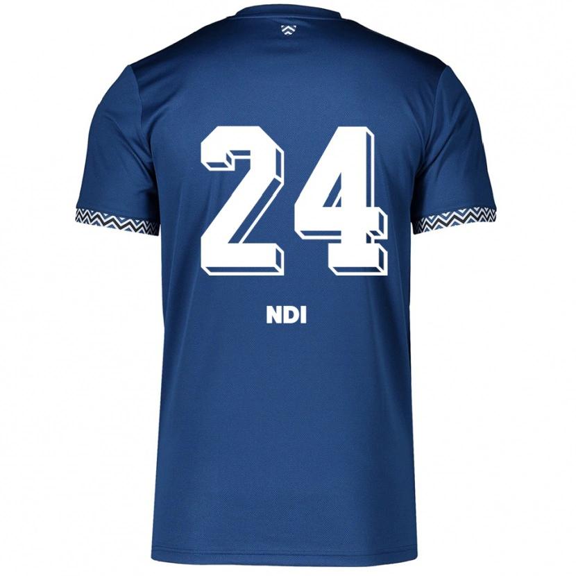 Danxen Børn Bradley Ndi #24 Navy Hvid Hjemmebane Spillertrøjer 2025/26 Trøje T-Shirt